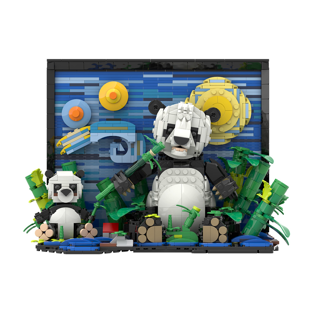Diy Electronics Art - Gobricks MOC VanS Panda Building Blocks