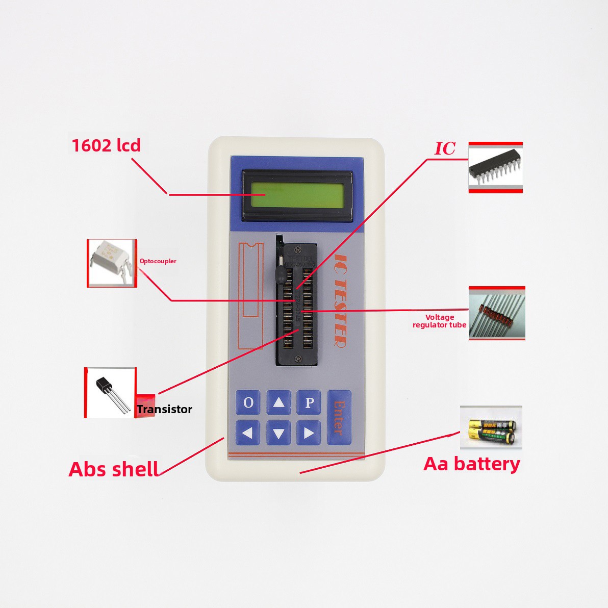 Diy Electronics Lab Equipment - TSH‑06F IC Transistor Tester for Electronic