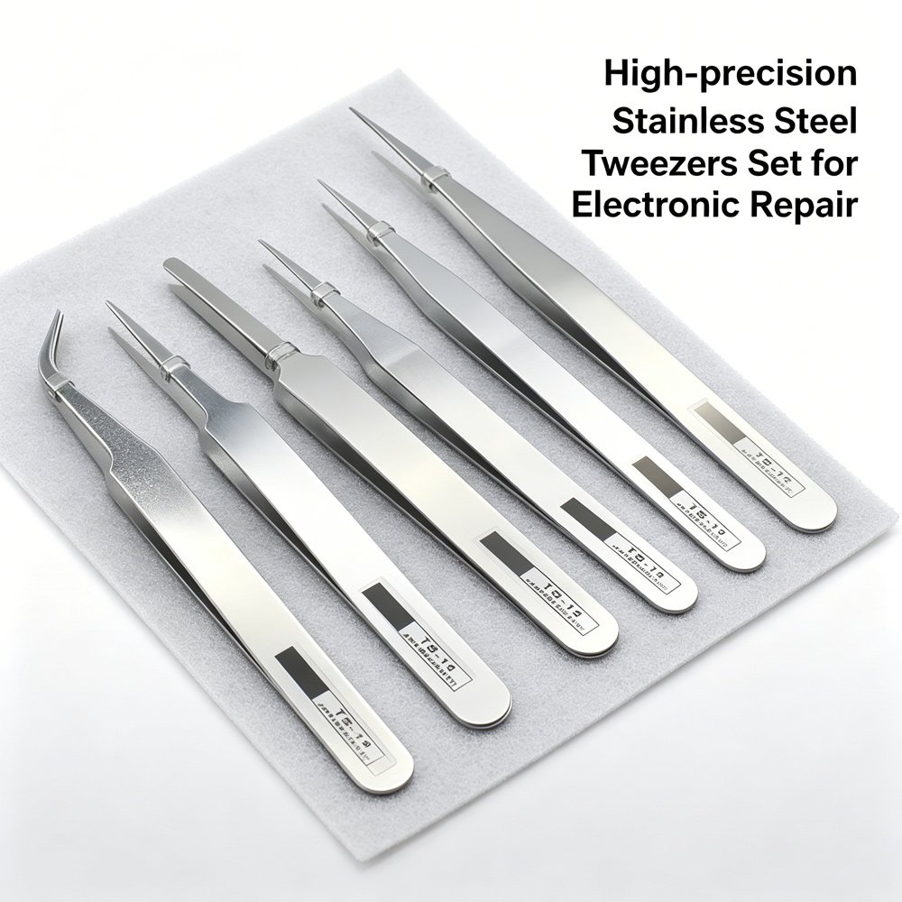 Diy Electronics Tools - Anti-magnetic Stainless Steel Tweezers Kit 6