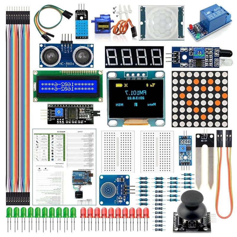 Diy Electronics Board - T23C 1602+0.96-Inch Display Electronic DIY Kit