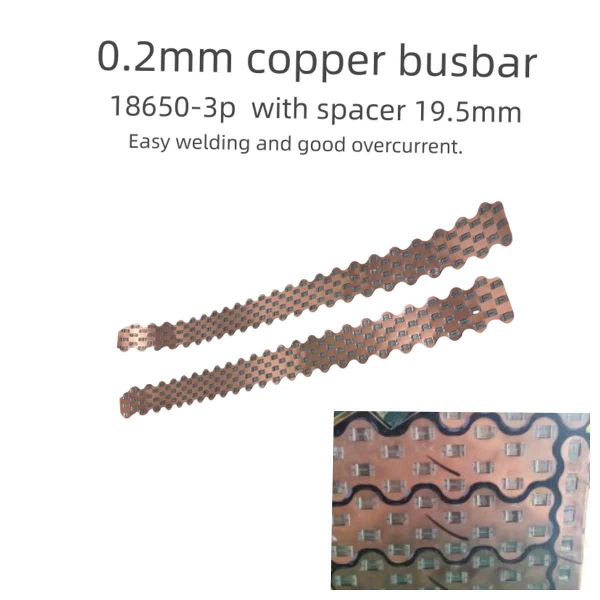 Diy Electronics Market - 18650-3P W Style Copper Busbar Battery
