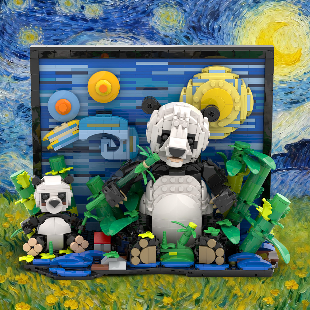 Gobricks MOC VanS Panda Buildi - đánh giá và giá Diy Electronics Art