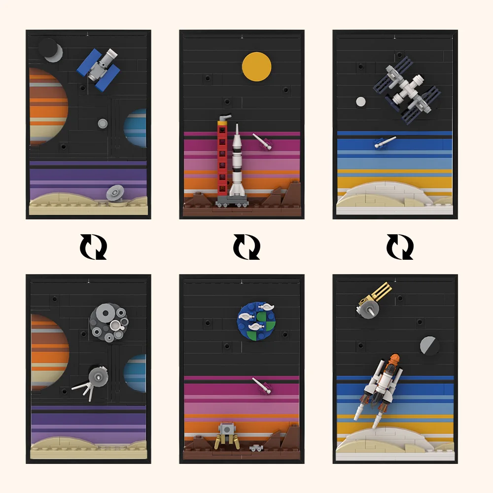 MOC Space Story Postcard Model - đánh giá và giá Diy Electronics Art