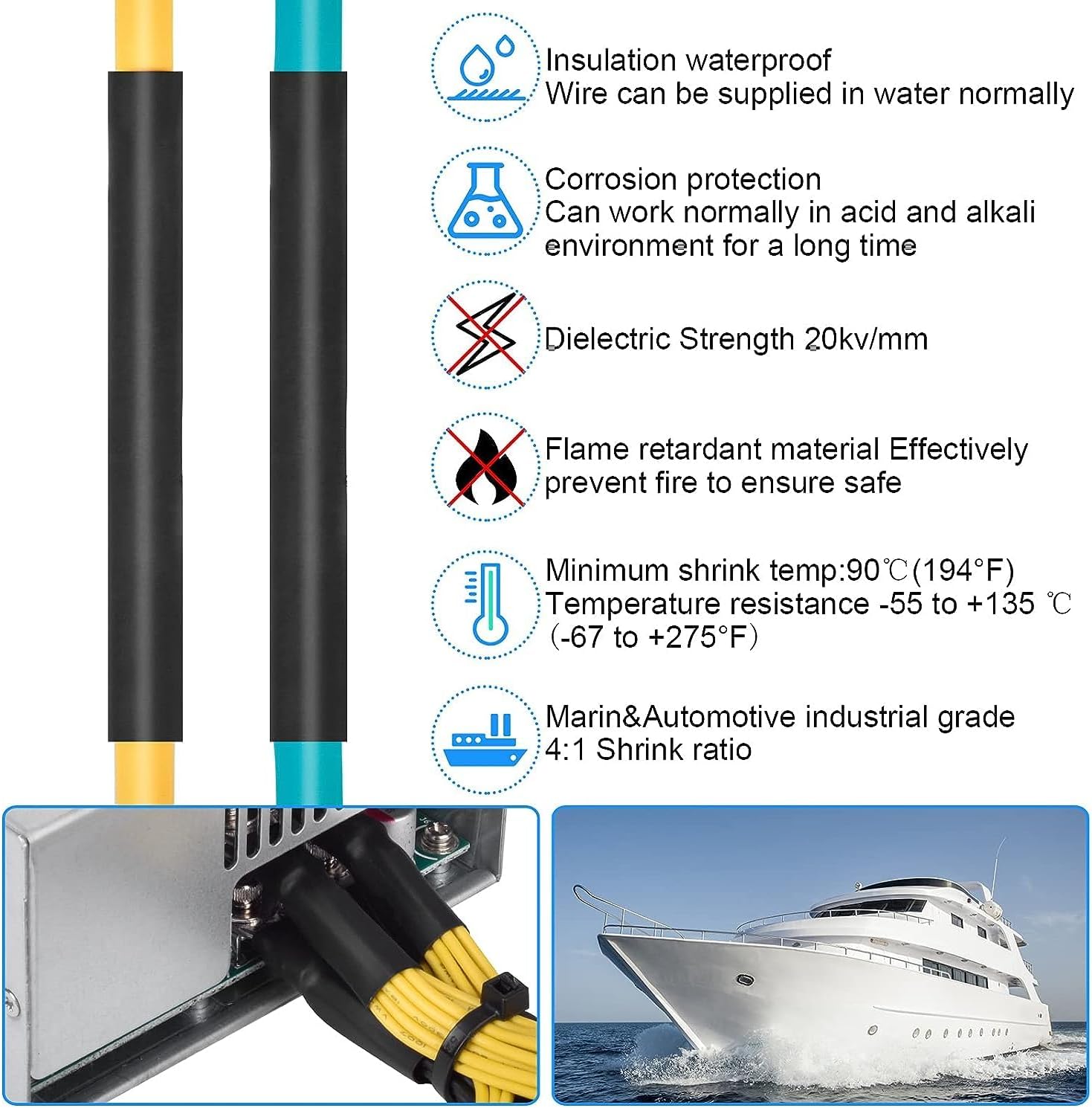 2M Heat Shrink Tubing 4:1 Dual - đánh giá và giá Heat Shrink Tubing