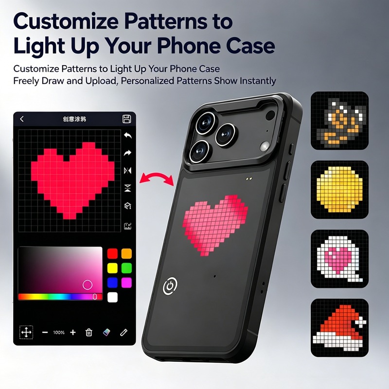 DIY LED Pixel Phone Case Anima - đánh giá và giá Diy Electronics Tpu