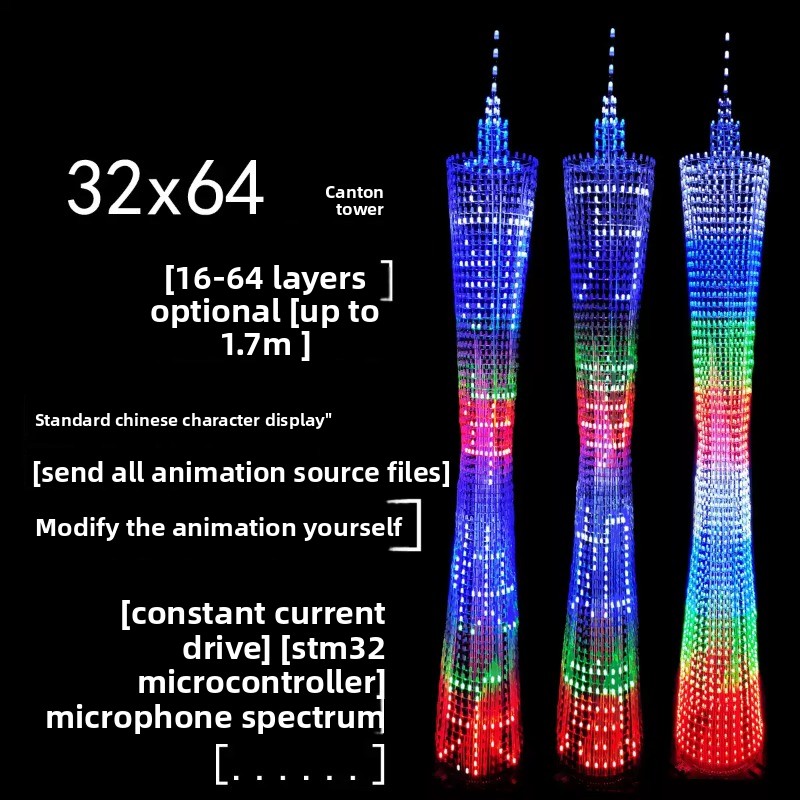 64 Layers Canton Tower DIY Ele - đánh giá và giá Diy Electronics Components Kit