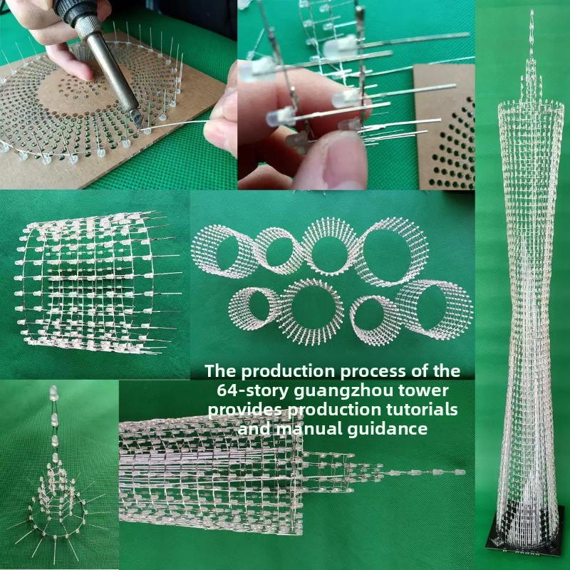 64 Layers Canton Tower DIY Ele - đánh giá và giá Diy Electronics Components Kit