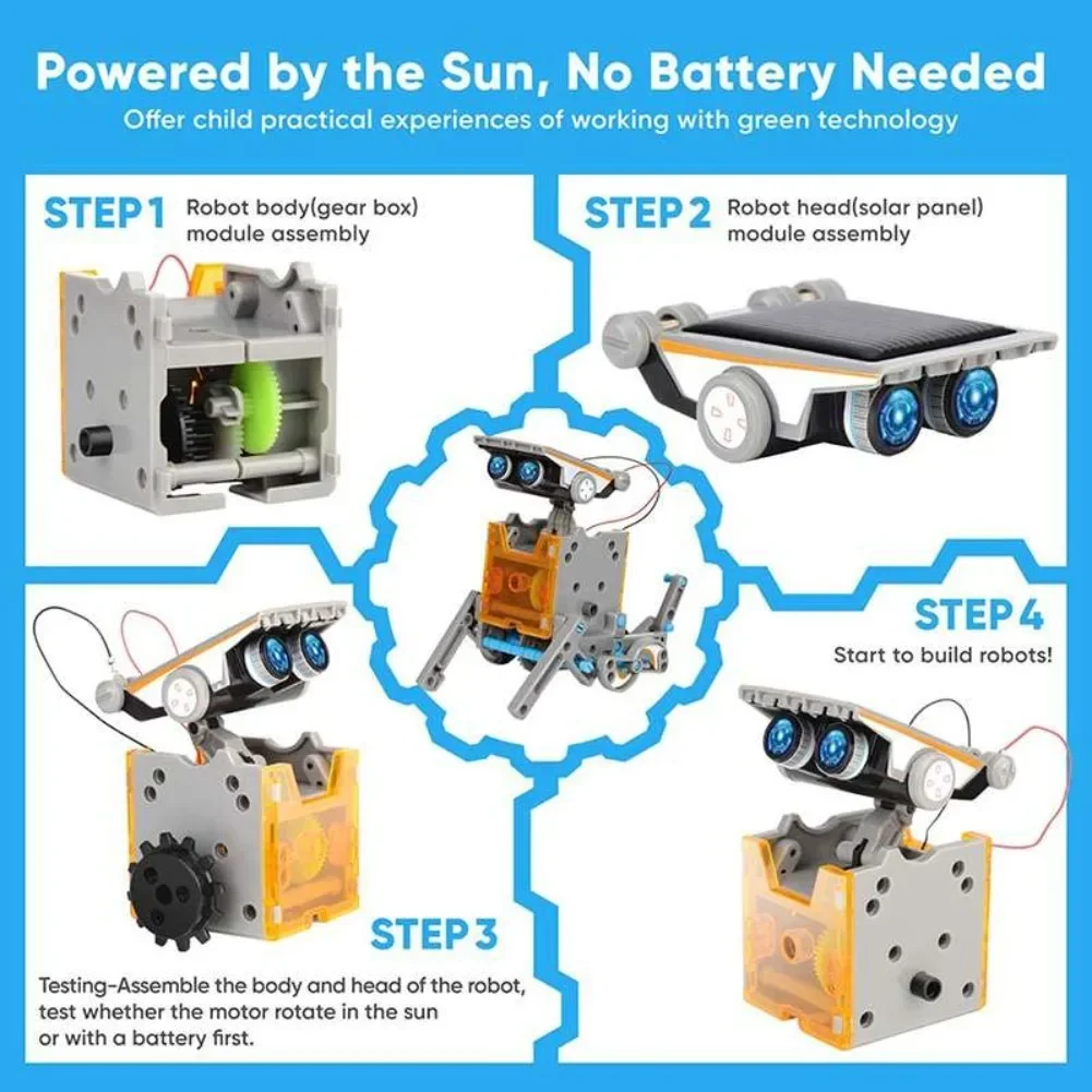 13 in 1 Solar Powered Robot Sc - đánh giá và giá Diy Electronics Components Kit